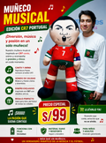 PELUCHE CRISTIANO RONALDO + AUIDO PERSONALIZADO