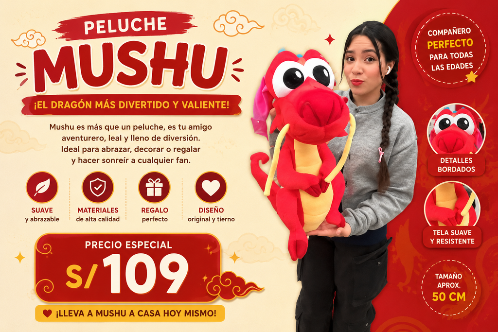 PELUCHE MUSHU IMPORTADO