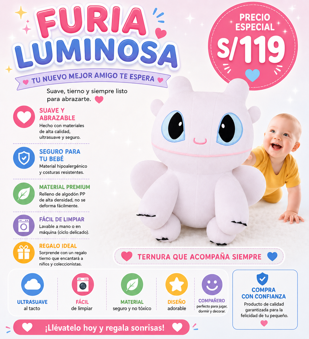PELUCHE FURIA LUMINOSA IMPORTADO