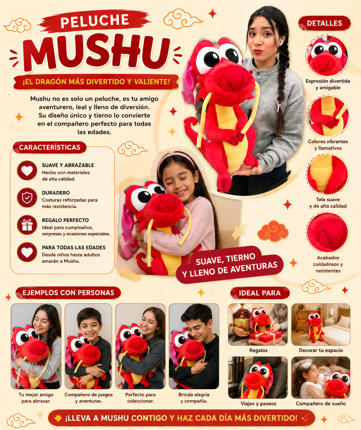 PELUCHE MUSHU IMPORTADO