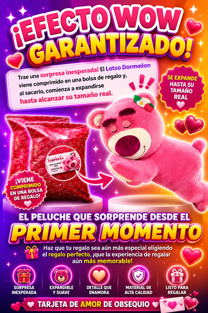 PELUCHE LOPSO DORMILON IMPORTADO + BORDADO PERSONALIZADO