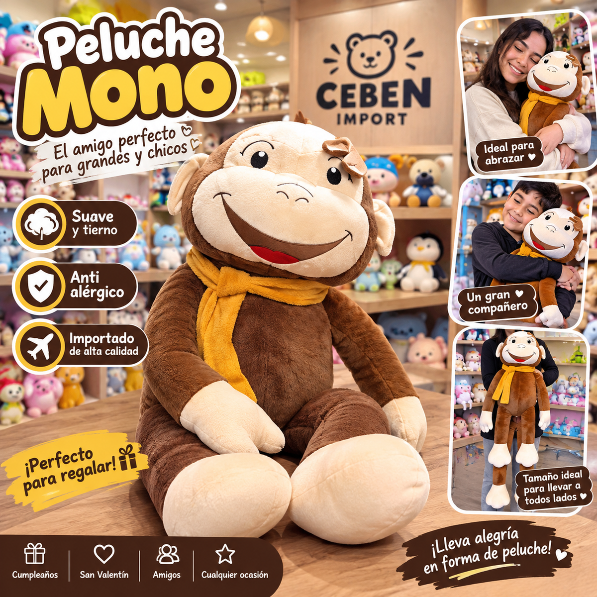 PELUCHE JORGE CURIOSO