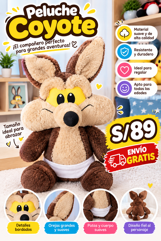PELUCHE COYOTE IMPORTADO
