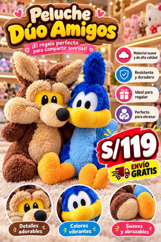 PELUCHE COYOTE Y CORRE CAMINO