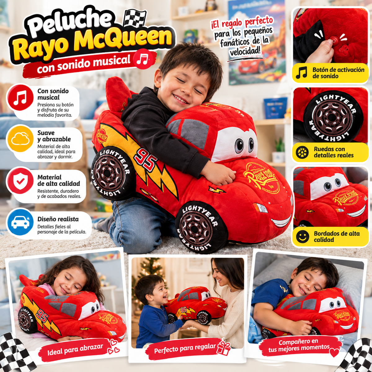 PELUCHE RAYO MCQUEEN MUSICAL